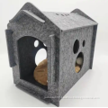 DIY cat nest house shape felt board cat bed